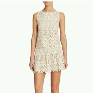 Alice + Olivia Cream Mini Skirt